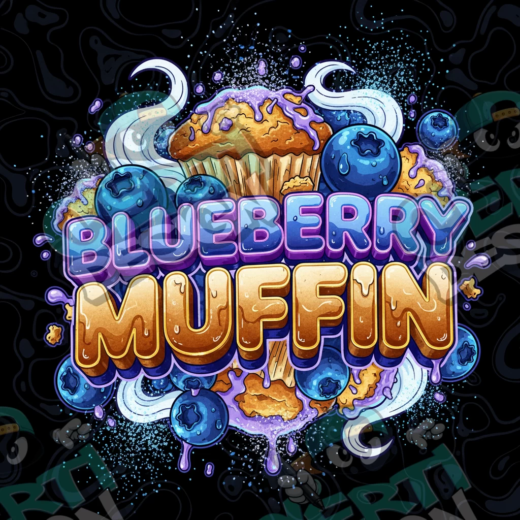 Blueberry Muffin Pre-Made 3.5g Square Mylar Bags