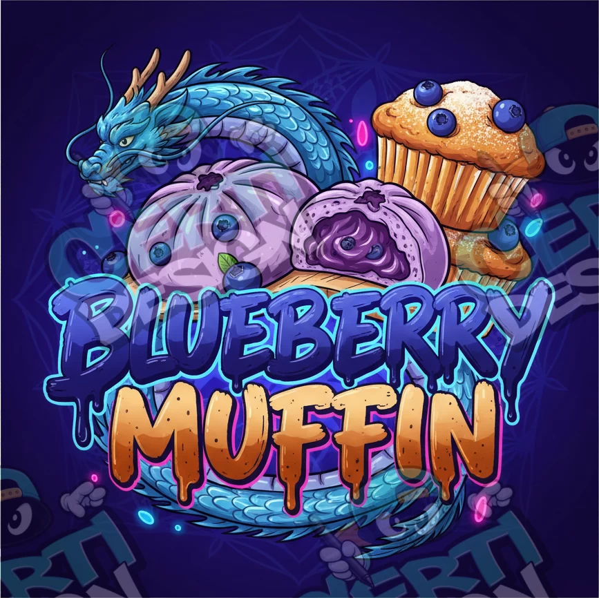 Blueberry Muffin Pre-Made 3.5g Square Mylar Bags