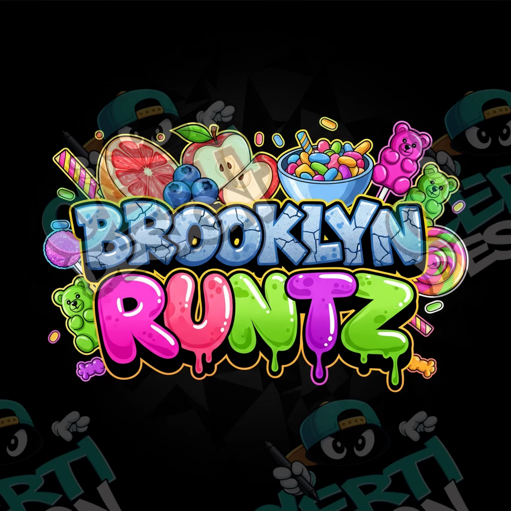 Brooklyn Runtz Pre-Made 3.5g Square Mylar Bags