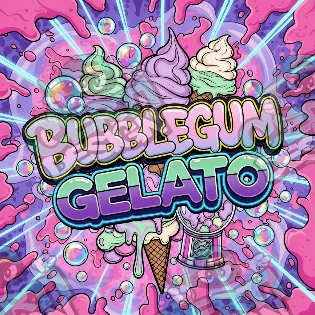 Bubblegum Gelato Pre-Made 3.5g Square Mylar Bags