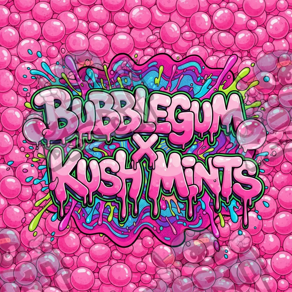Bubblegum x Kush Mints Pre-Made 3.5g Square Mylar Bags