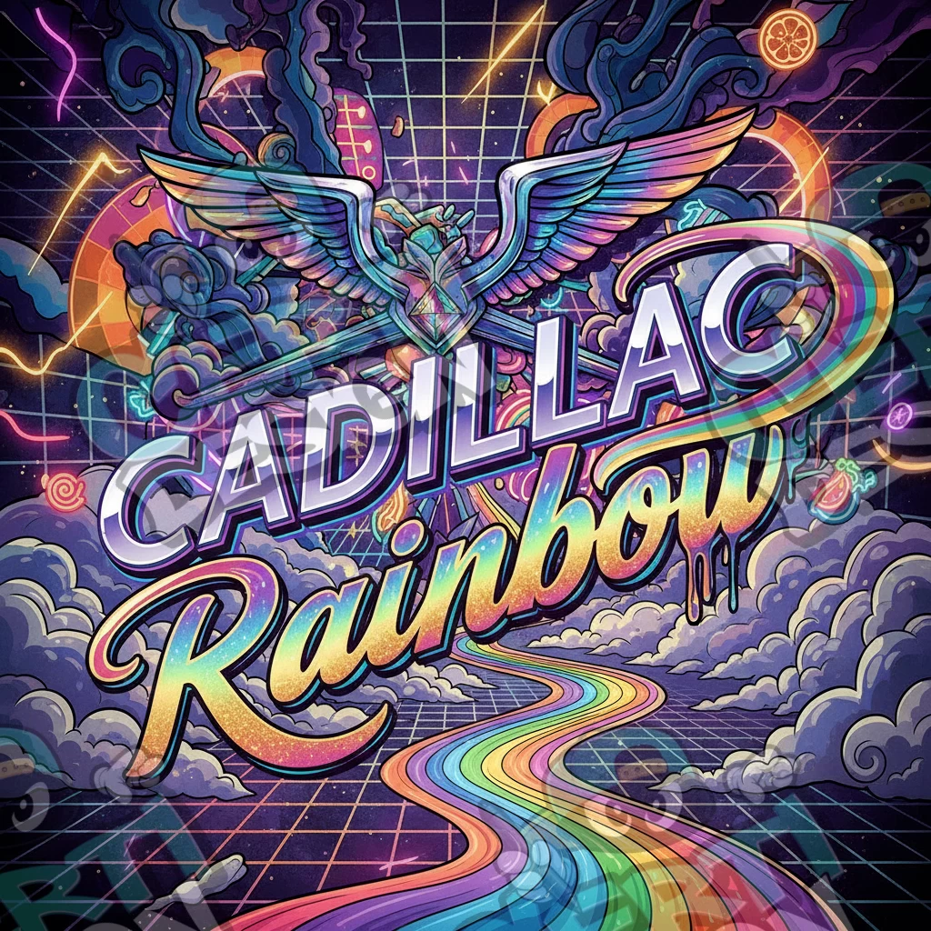 Cadillac Rainbow Pre-Made 3.5g Square Mylar Bags