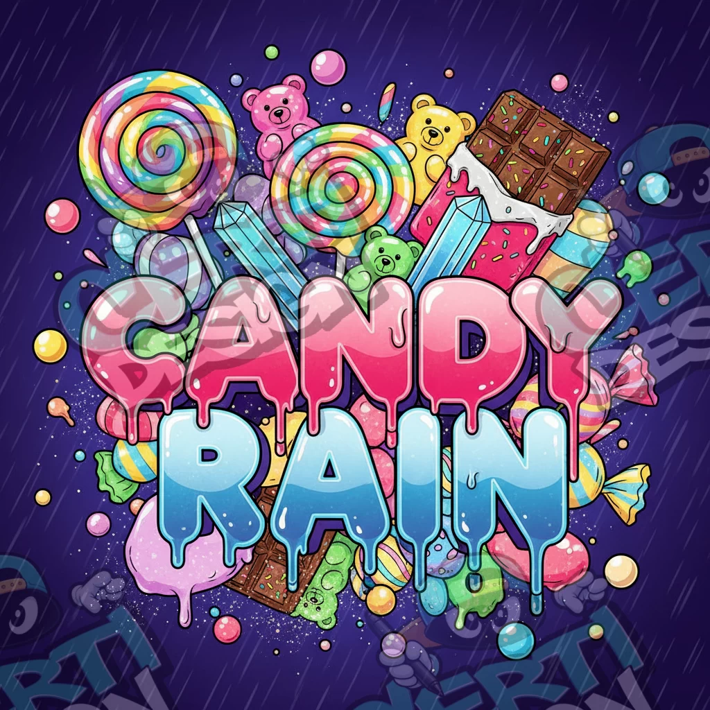 Candy Rain Pre-Made 3.5g Square Mylar Bags