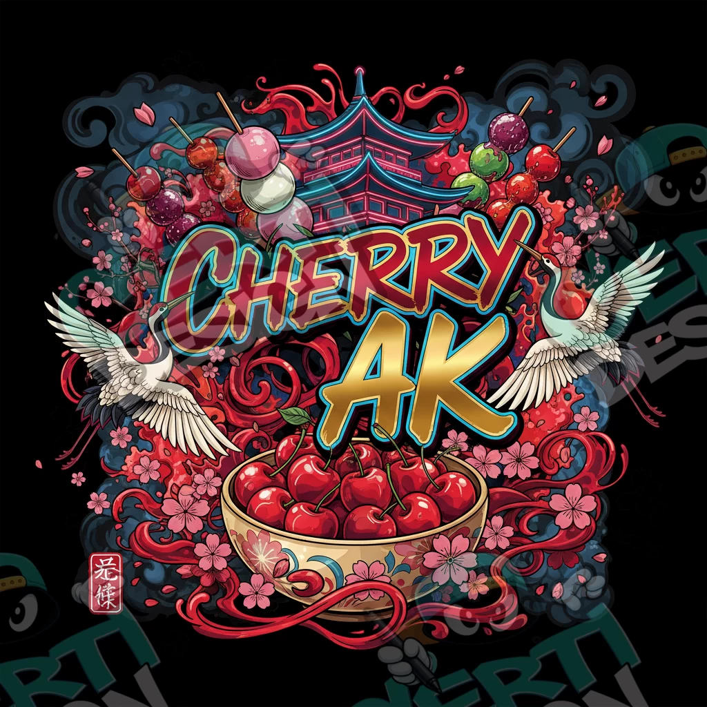 Cherry AK Pre-Made 3.5g Square Mylar Bags