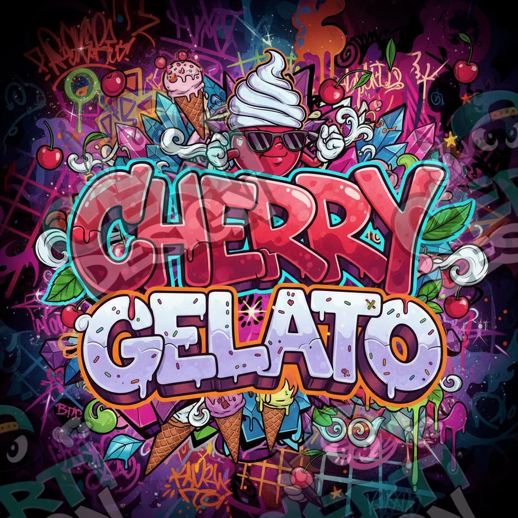 Cherry Gelato Pre-Made 3.5g Square Mylar Bags