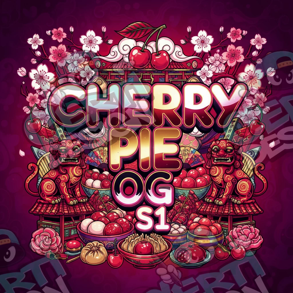 Cherry Pie OG S1 Pre-Made 3.5g Square Mylar Bags