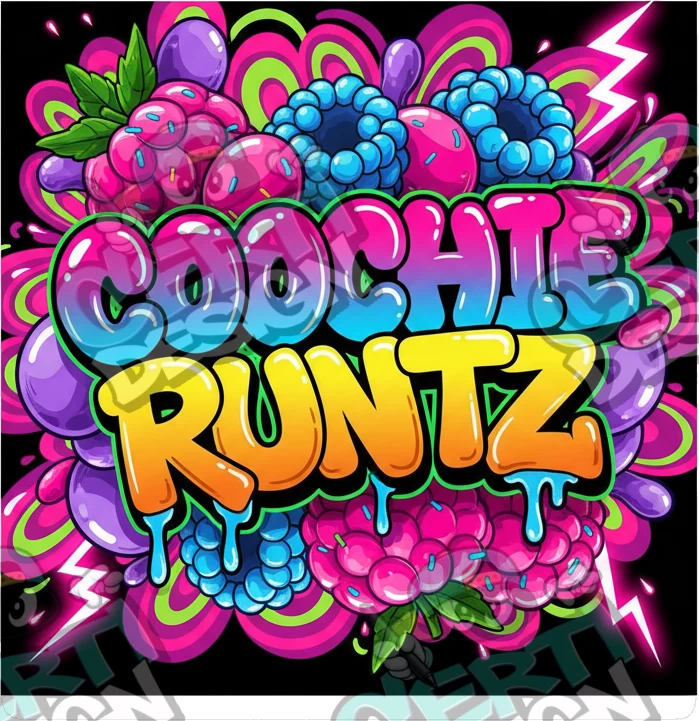 Coochie Runtz Pre-Made 3.5g Square Mylar Bags