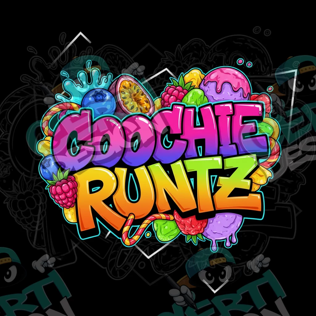 Coochie Runtz Pre-Made 3.5g Square Mylar Bags