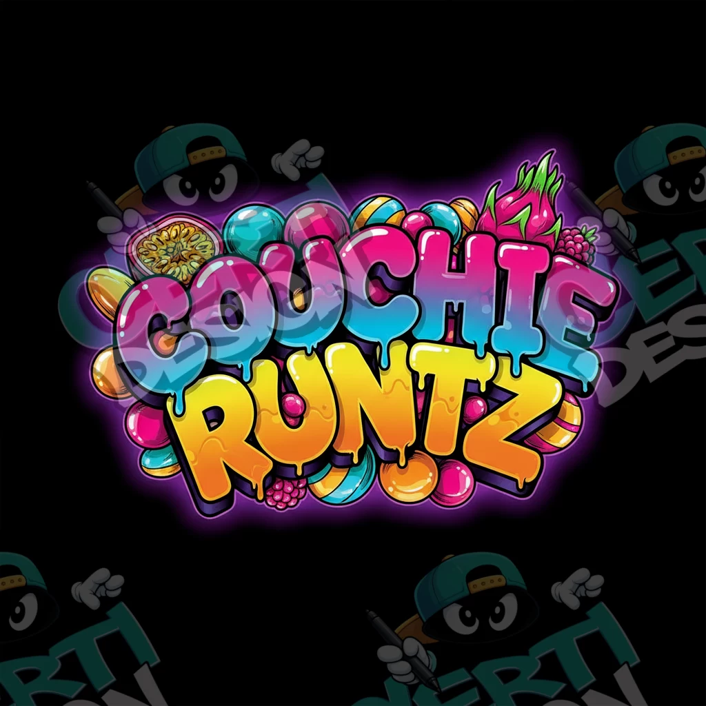 Coochie Runtz Pre-Made 3.5g Square Mylar Bags