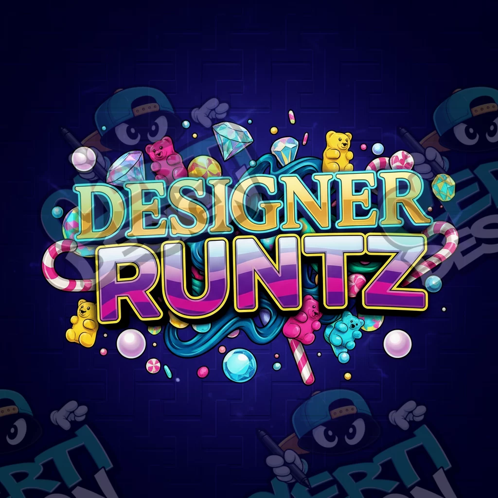 Designer Runtz Pre-Made 3.5g Square Mylar Bags
