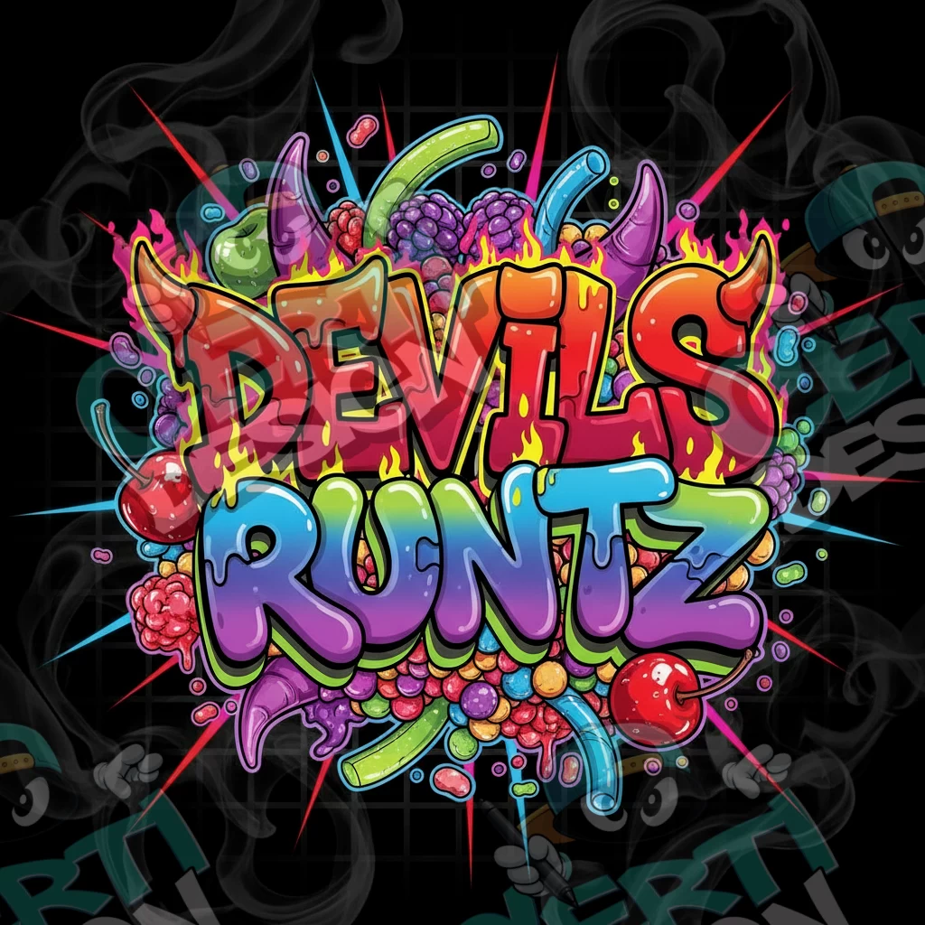 Devils Runtz Pre-Made 3.5g Square Mylar Bags