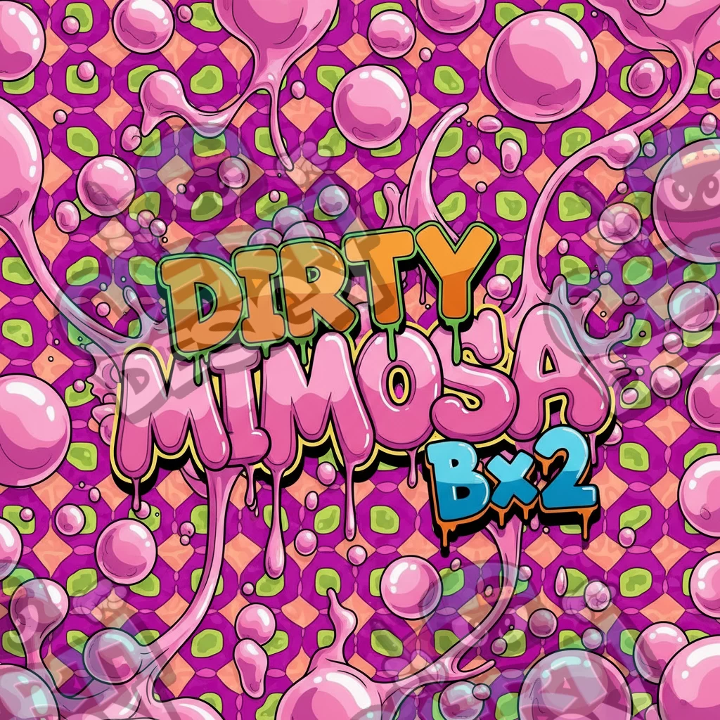 Dirty Mimosa Bx Pre-Made 3.5g Square Mylar Bags