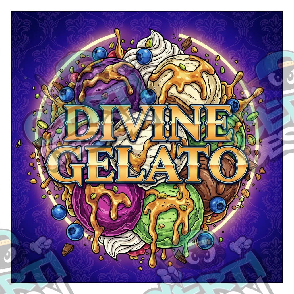 Divine Gelato Pre-Made 3.5g Square Mylar Bags