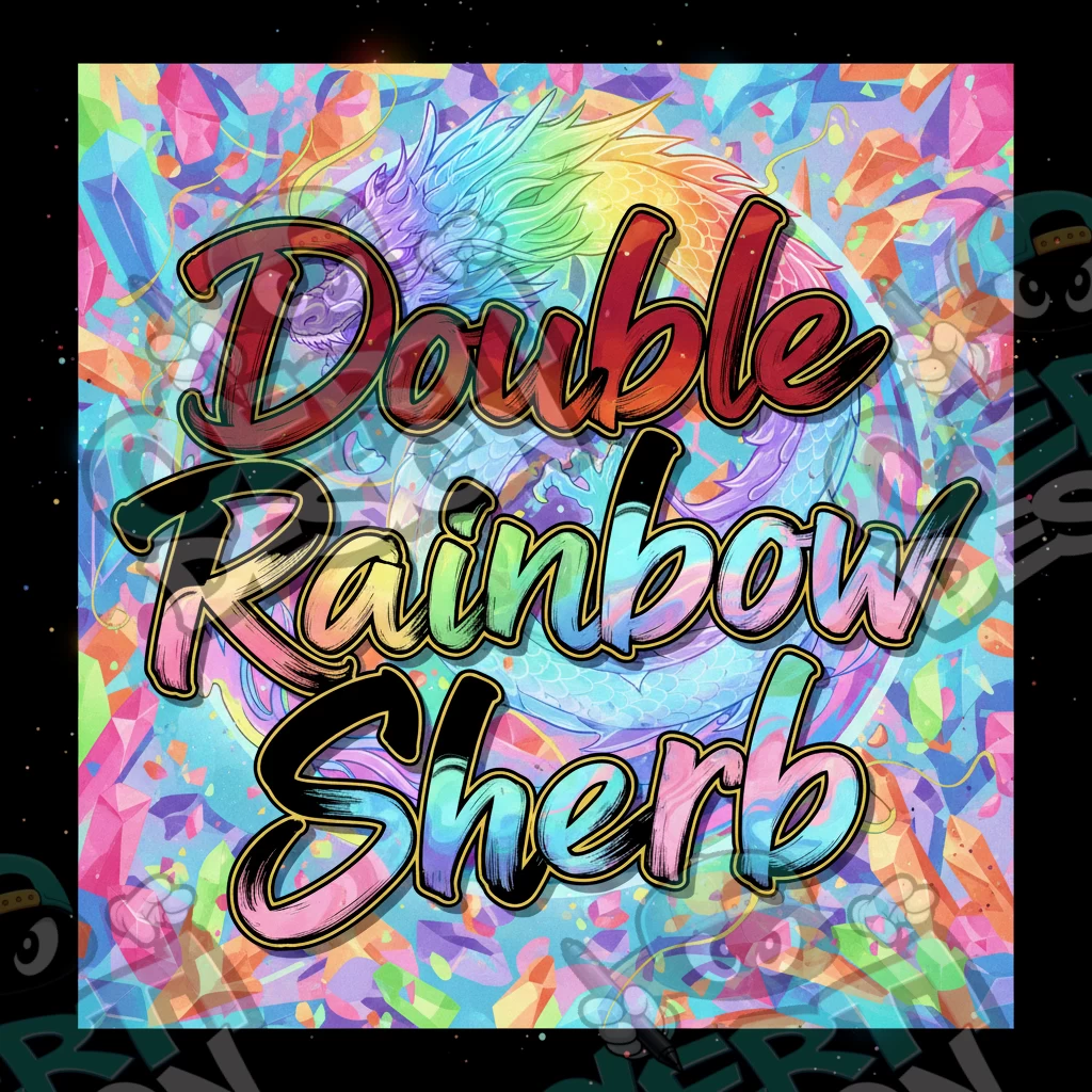 Double Rainbow Sherb Pre-Made 3.5g Square Mylar Bags