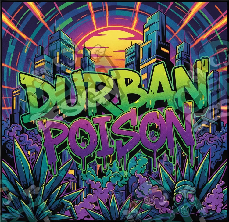 Durban Poison Pre-Made 3.5g Square Mylar Bags