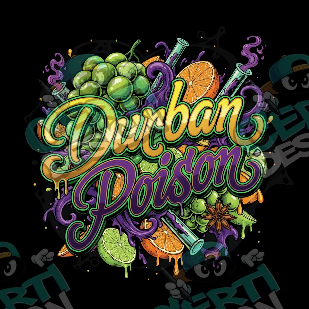 Durban Poison Pre-Made 3.5g Square Mylar Bags