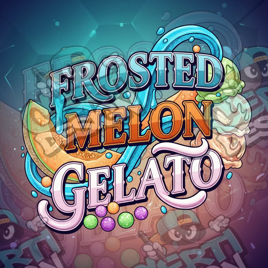 Frosted Melon Gelato Pre-Made 3.5g Square Mylar Bags