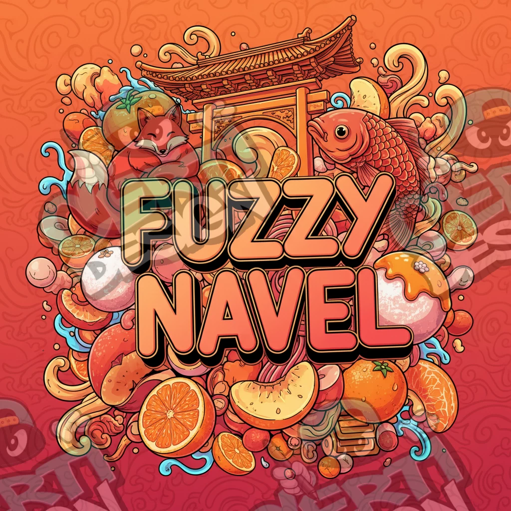 Fuzzy Navel Pre-Made 3.5g Square Mylar Bags