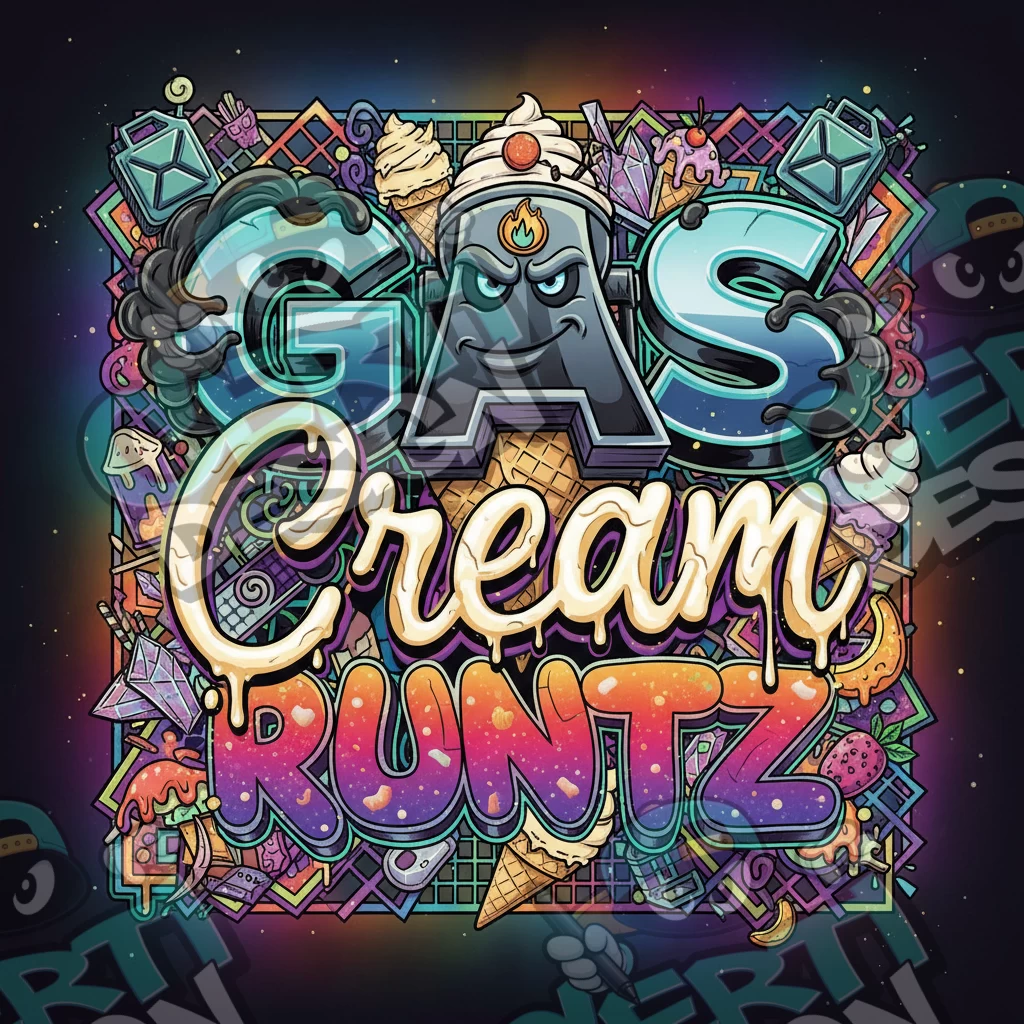 Gas Cream Runtz Pre-Made 3.5g Square Mylar Bags