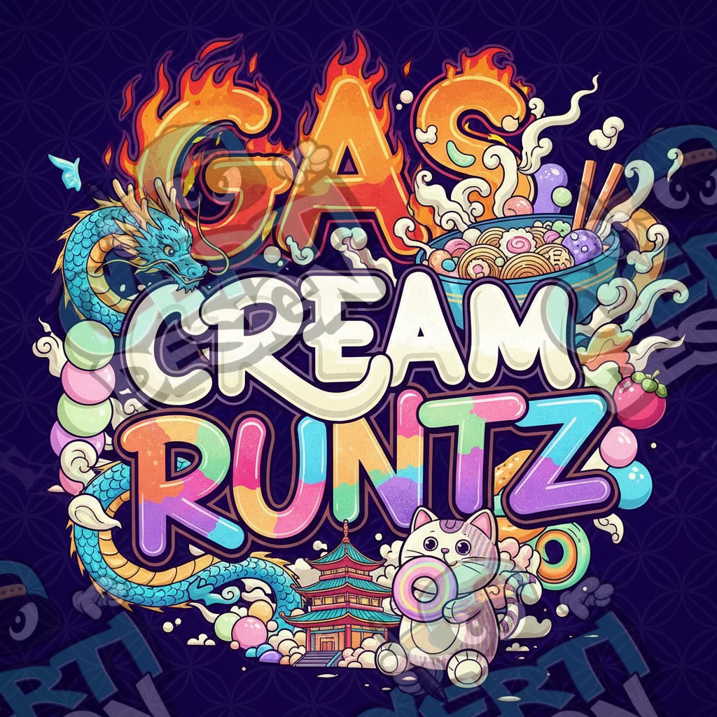 Gas Cream Runtz Pre-Made 3.5g Square Mylar Bags