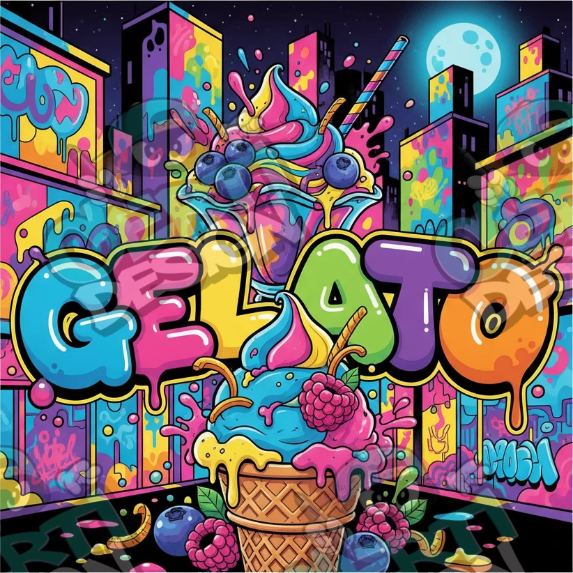 Gelato Pre-Made 3.5g Square Mylar Bags