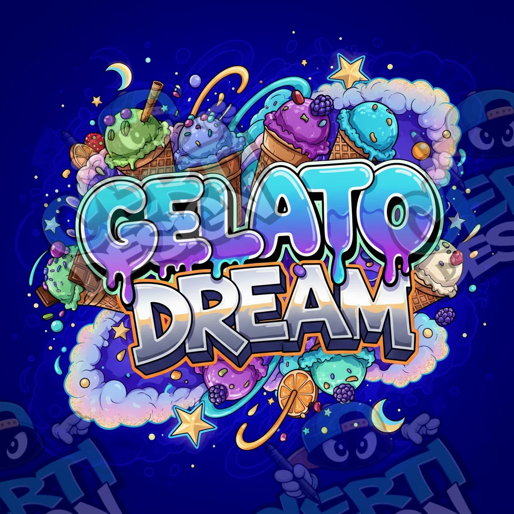 Gelato Dream Pre-Made 3.5g Square Mylar Bags