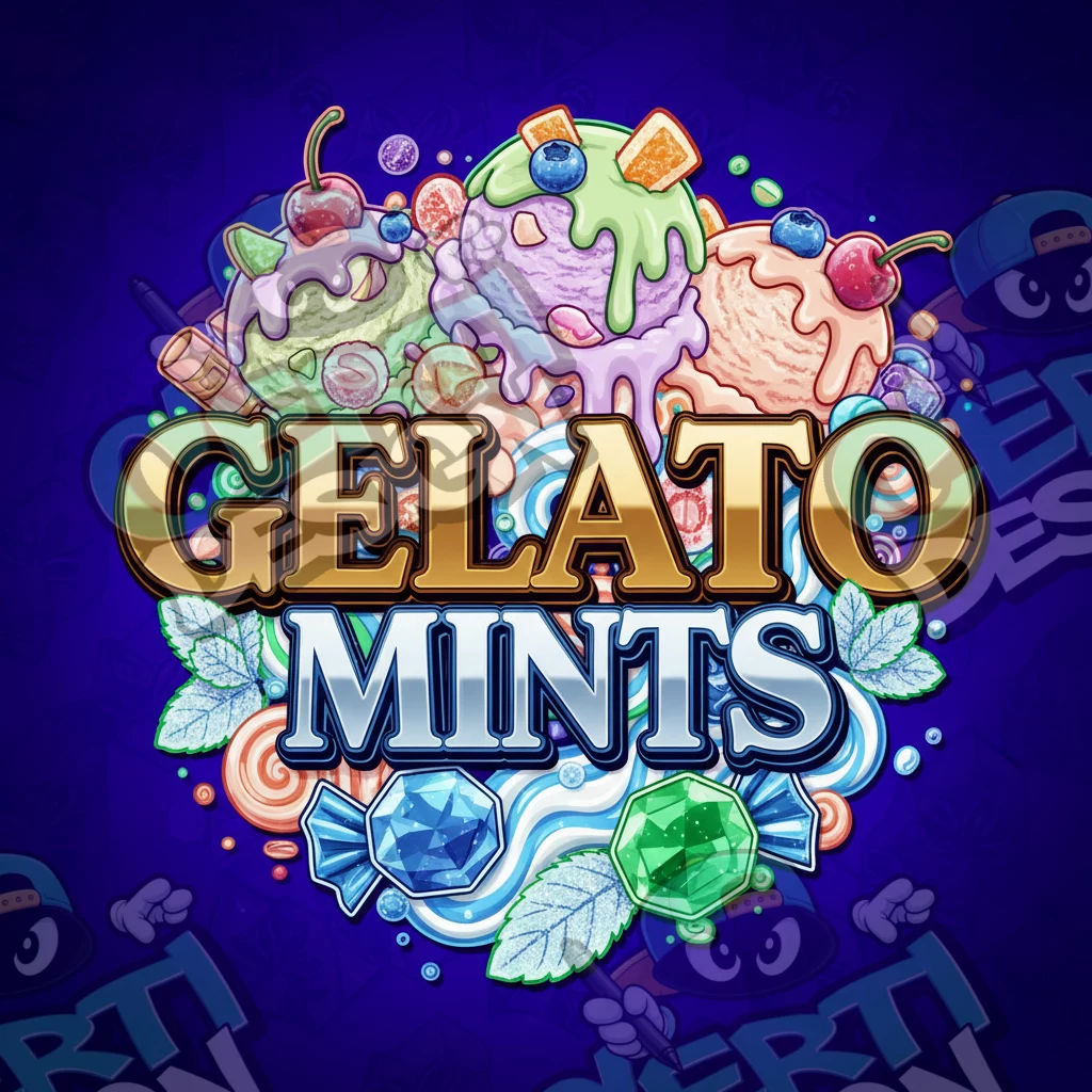 Gelato Mints Pre-Made 3.5g Square Mylar Bags