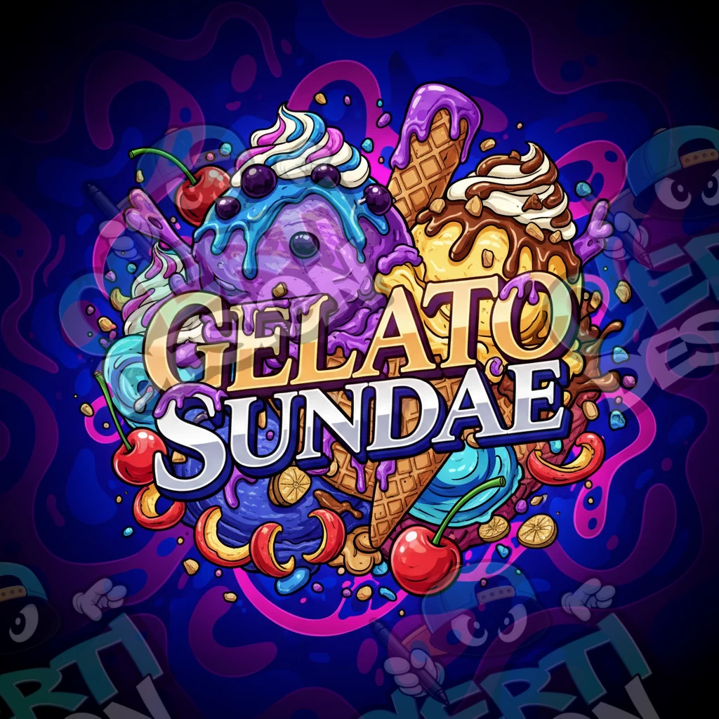Gelato Sundae Pre-Made 3.5g Square Mylar Bags