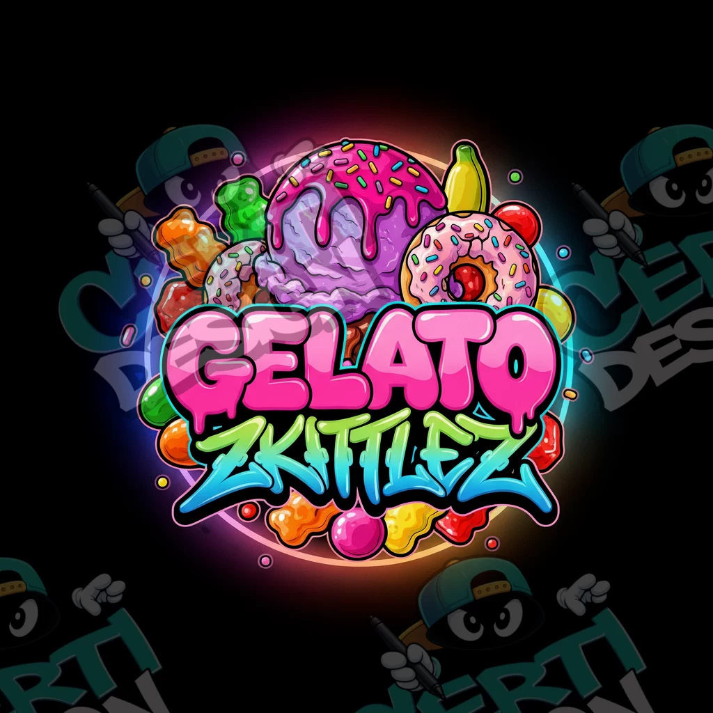 Gelato Zkittlez Pre-Made 3.5g Square Mylar Bags