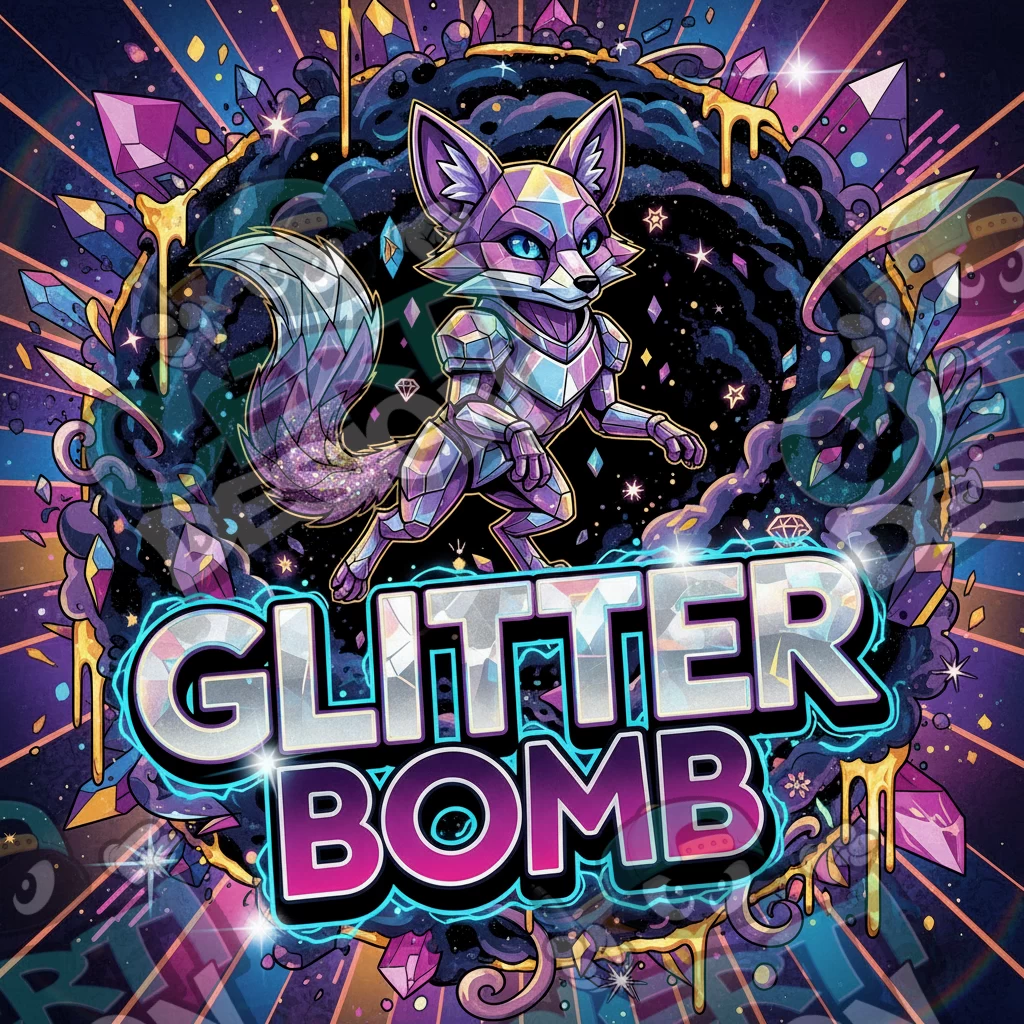 Glitter Bomb Pre-Made 3.5g Square Mylar Bags