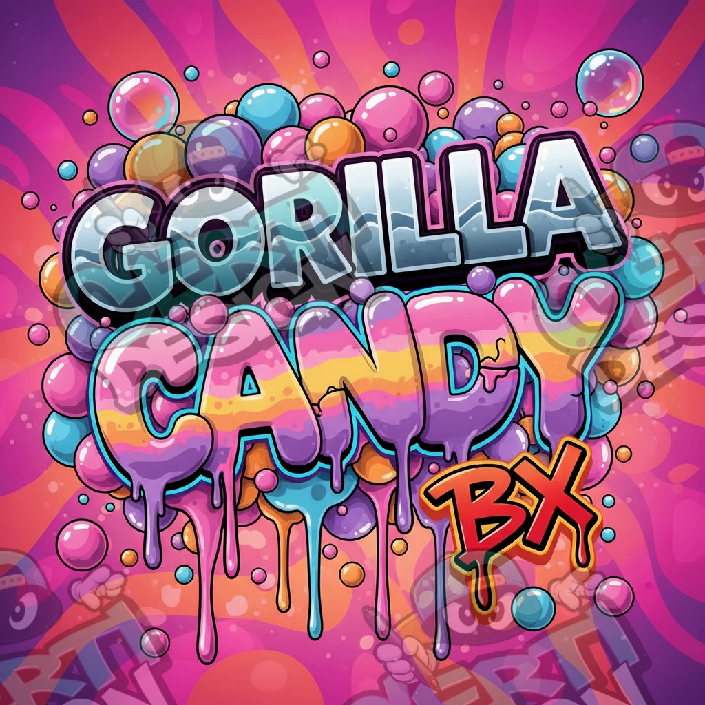 Gorilla Candy BX Pre-Made 3.5g Square Mylar Bags