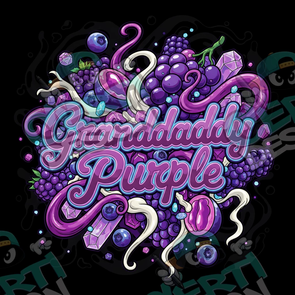 Granddaddy Purple Pre-Made 3.5g Square Mylar Bags