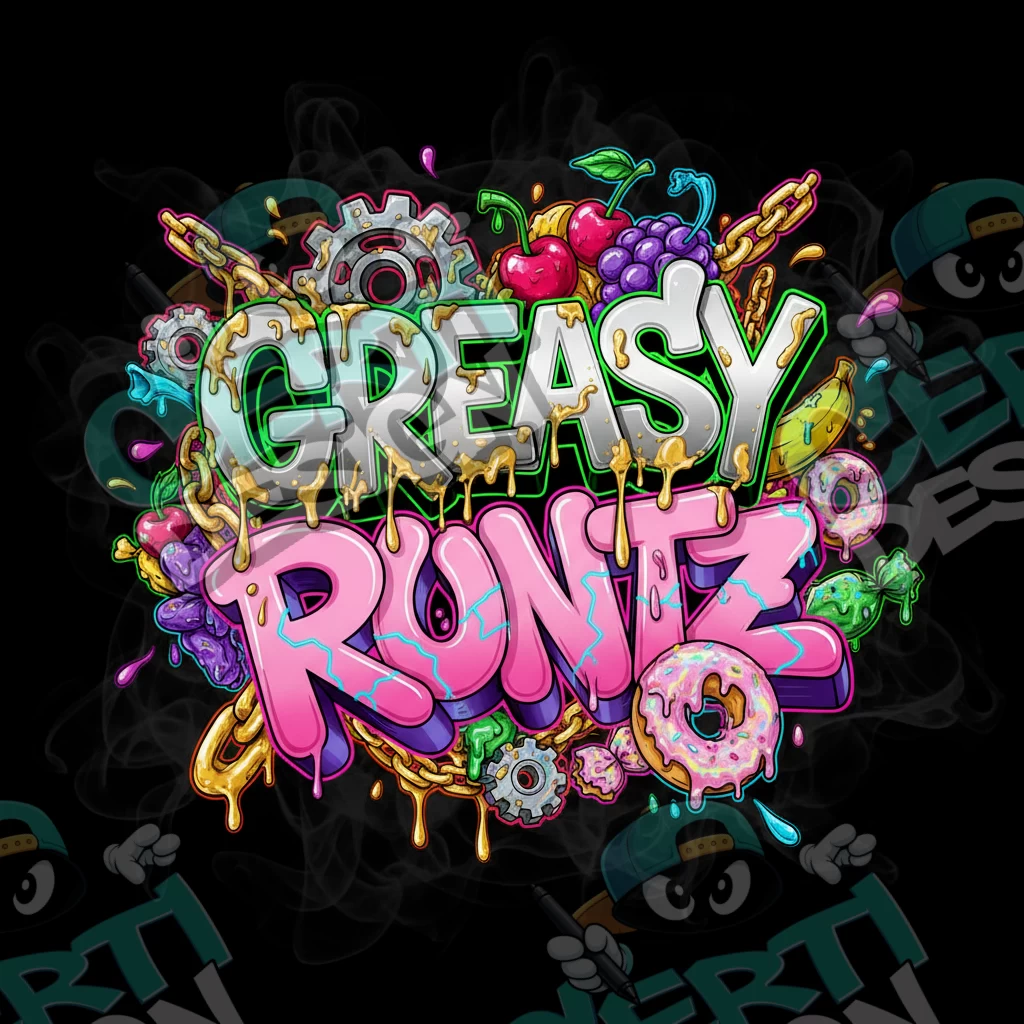 Greasy Runtz Pre-Made 3.5g Square Mylar Bags