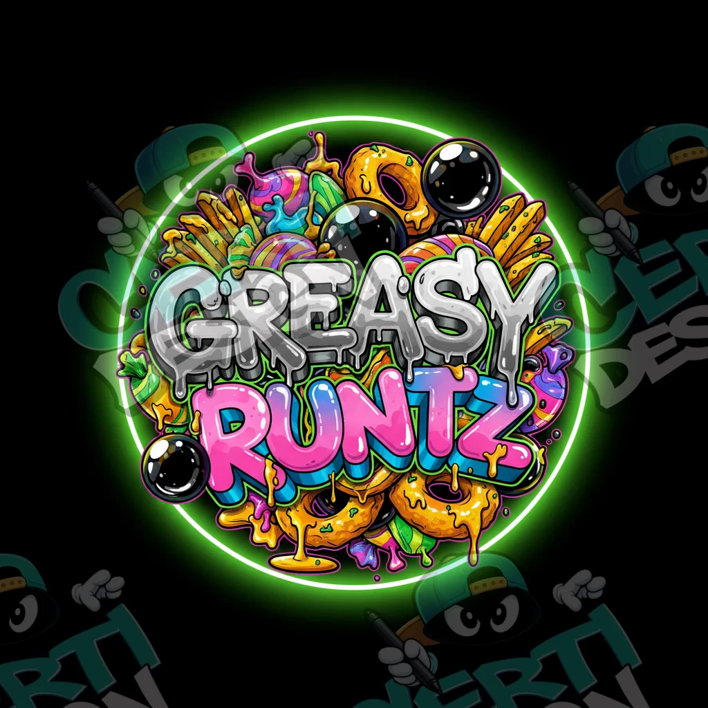Greasy Runtz Pre-Made 3.5g Square Mylar Bags
