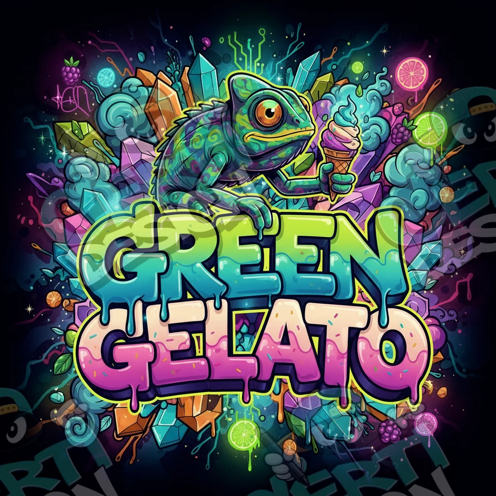 Green Gelato Pre-Made 3.5g Square Mylar Bags