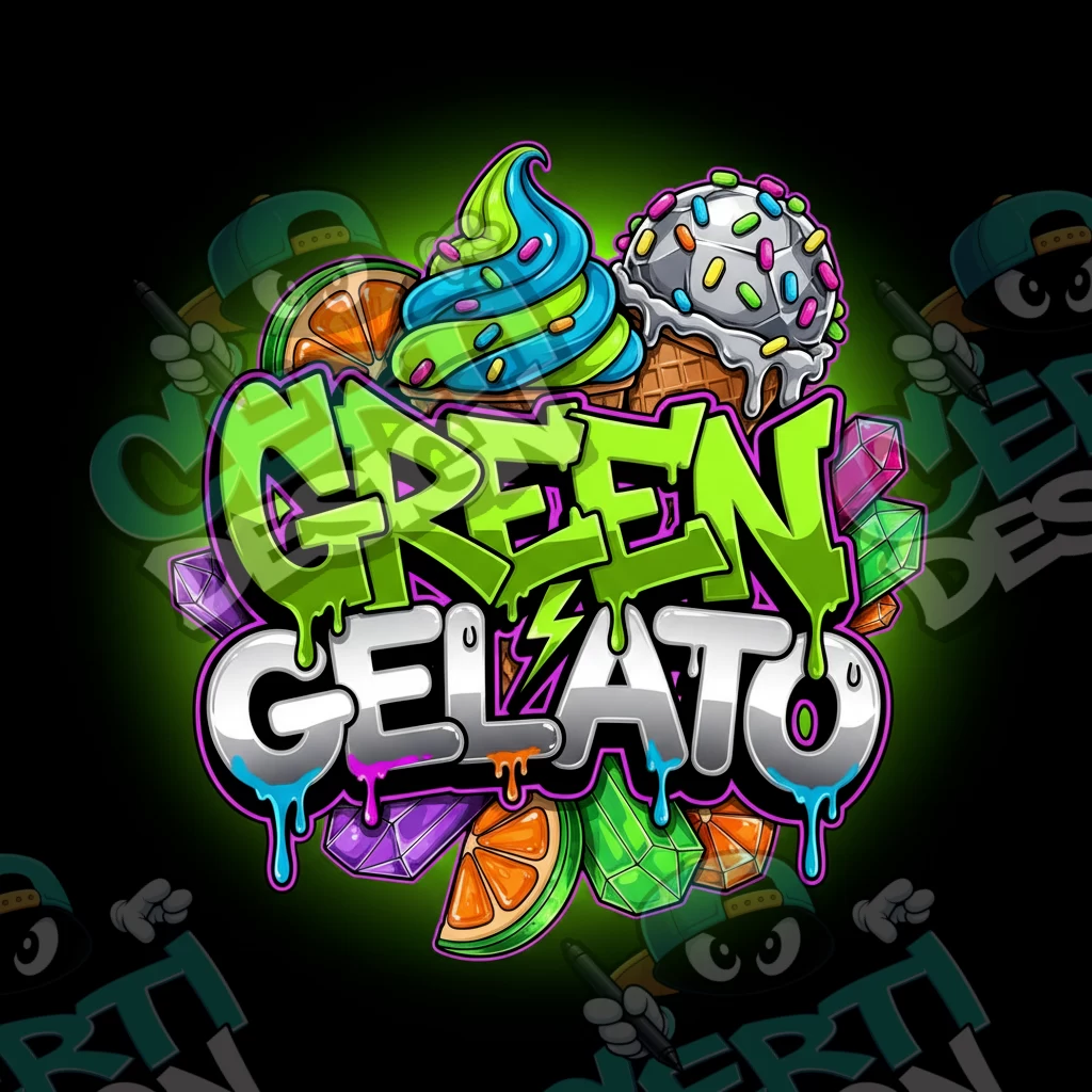 Green Gelato Pre-Made 3.5g Square Mylar Bags