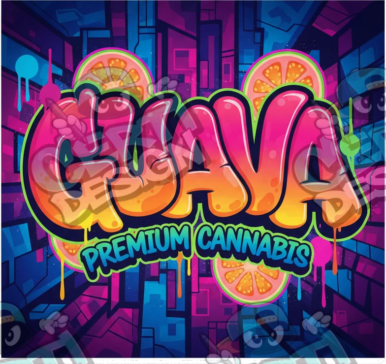 Guava Pre-Made 3.5g Square Mylar Bags