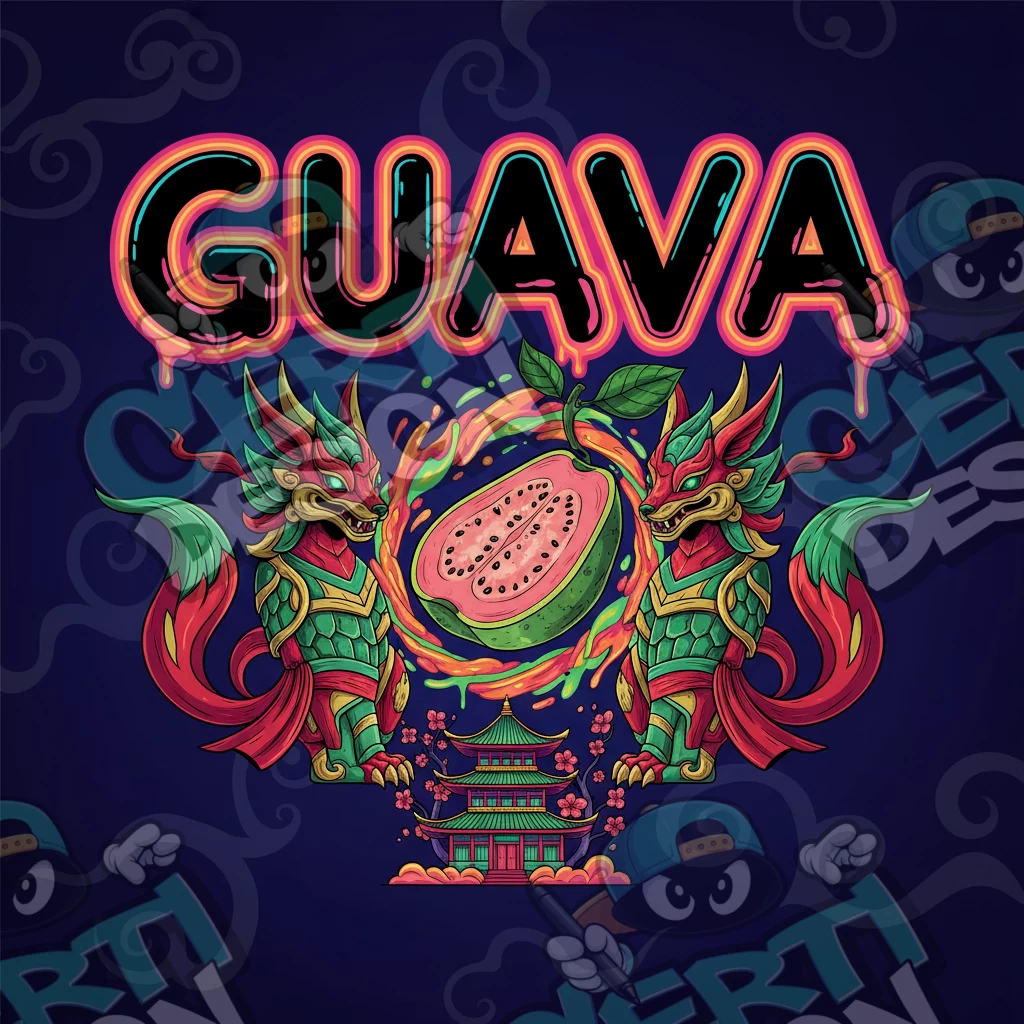Guava Pre-Made 3.5g Square Mylar Bags