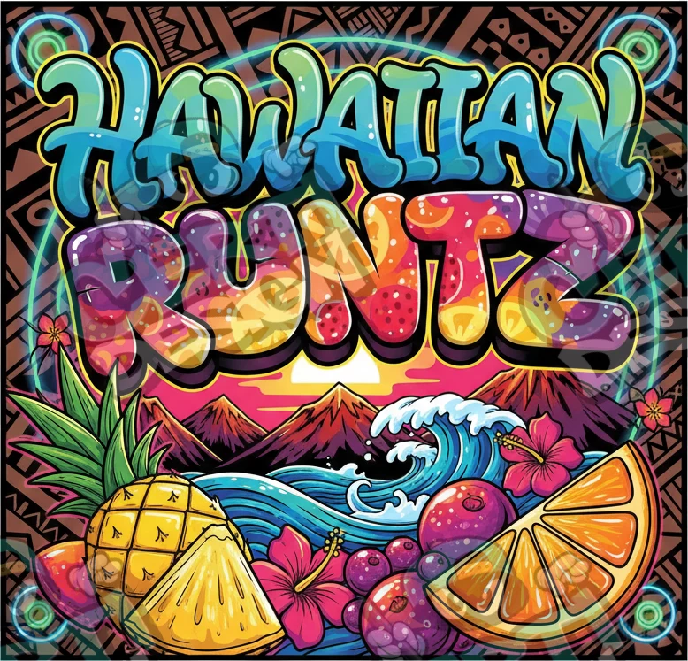 Hawaiian Runtz Pre-Made 3.5g Square Mylar Bags