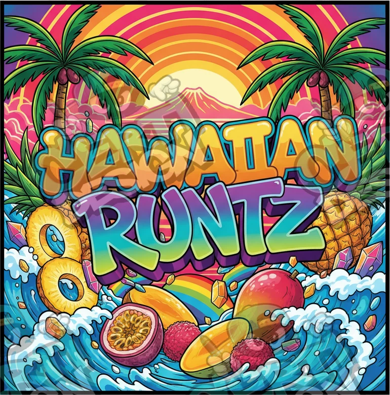 Hawaiian Runtz Pre-Made 3.5g Square Mylar Bags