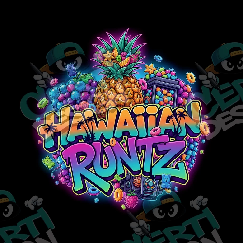 Hawaiian Runtz Pre-Made 3.5g Square Mylar Bags