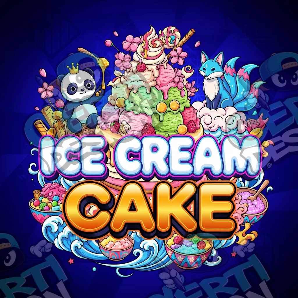 Ice Cream Cake Pre-Made 3.5g Square Mylar Bags
