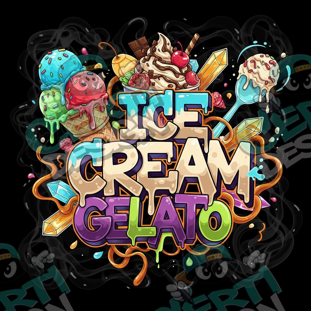 Ice Cream Gelato Pre-Made 3.5g Square Mylar Bags