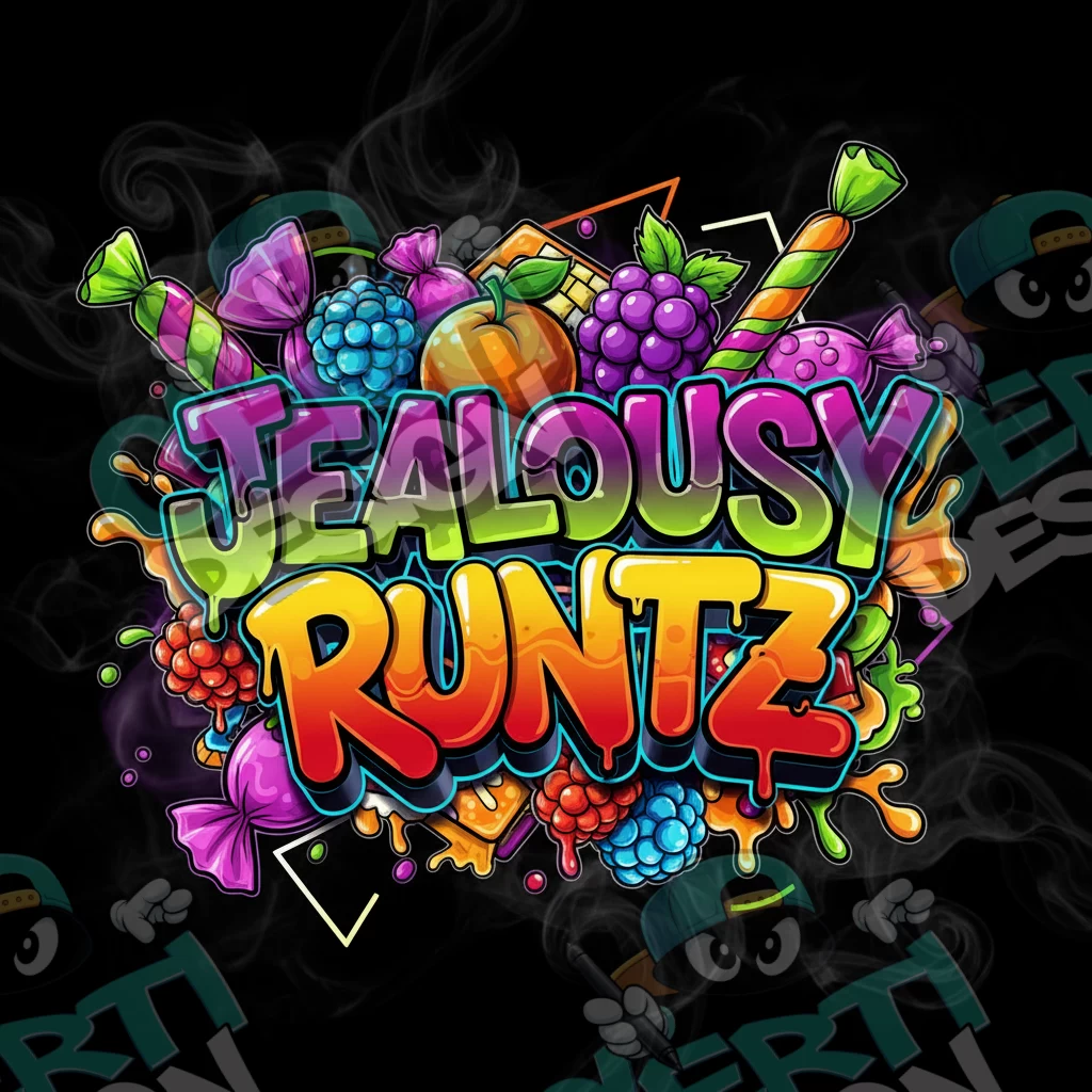 Jealousy Runtz Pre-Made 3.5g Square Mylar Bags