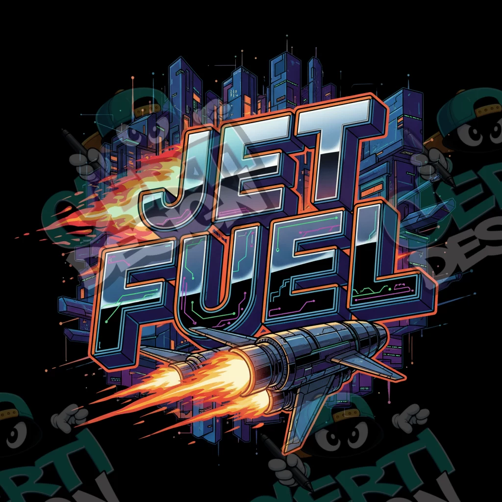 Jet Fuel Pre-Made 3.5g Square Mylar Bags