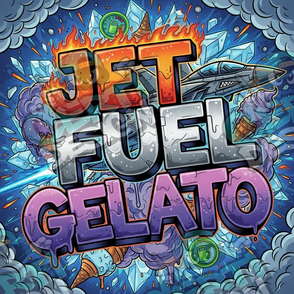 Jet Fuel Gelato Pre-Made 3.5g Square Mylar Bags