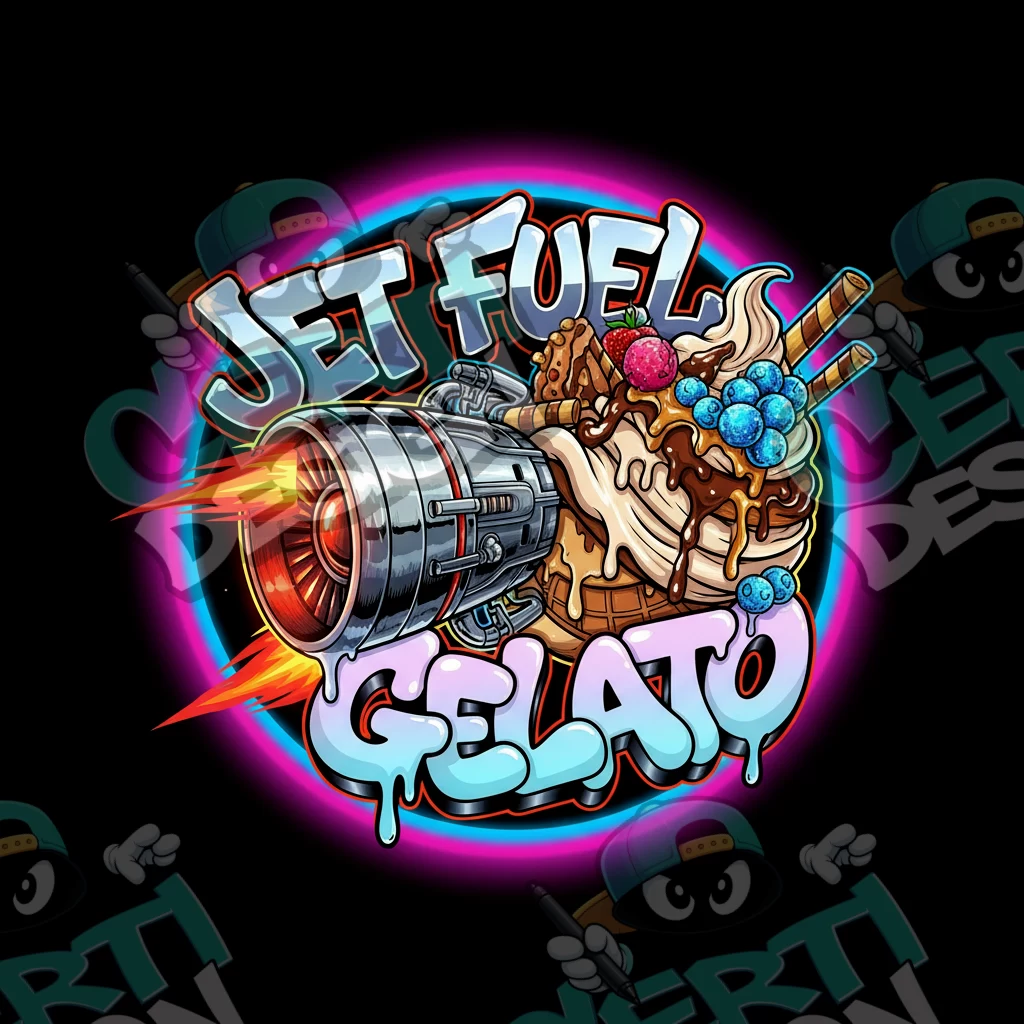 Jet Fuel Gelato Pre-Made 3.5g Square Mylar Bags