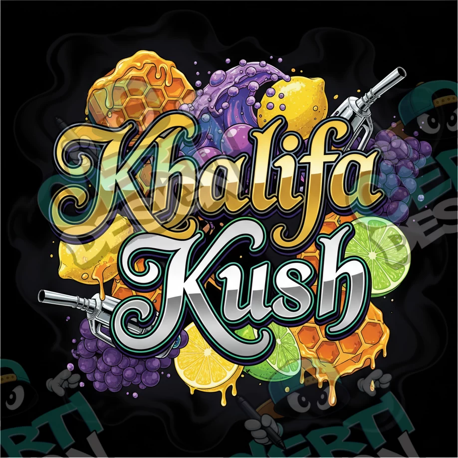 Khalifa Kush Pre-Made 3.5g Square Mylar Bags