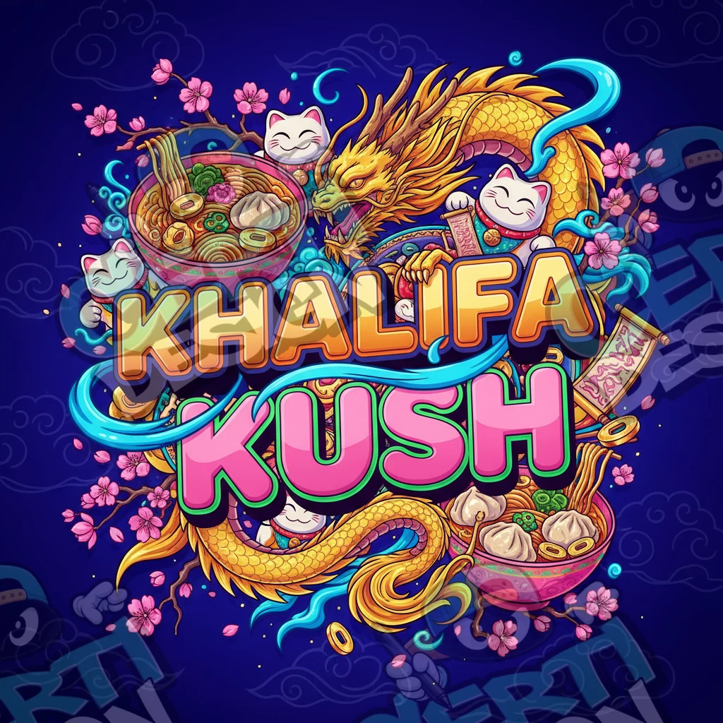 Khalifa Kush Pre-Made 3.5g Square Mylar Bags