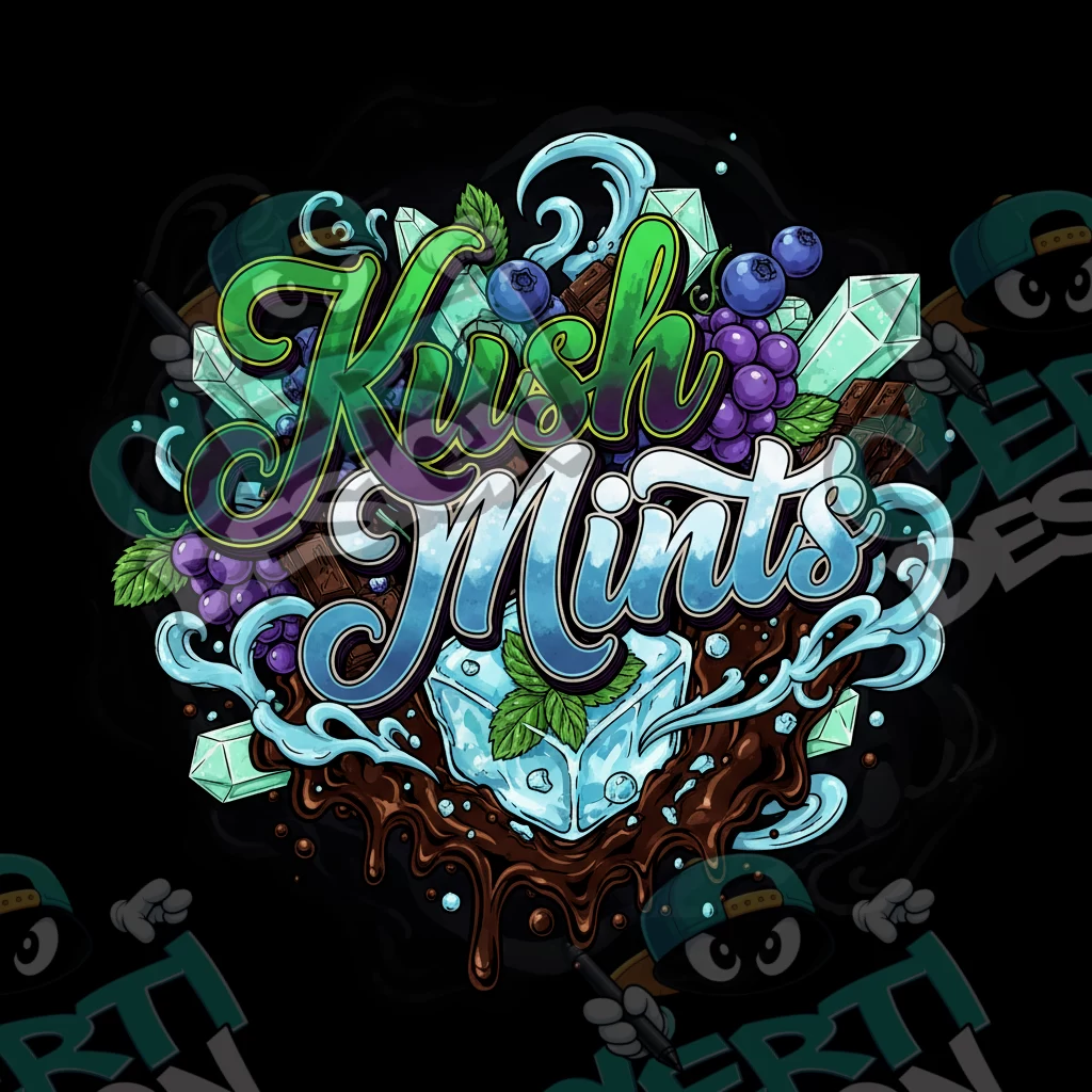 Kush Mints Pre-Made 3.5g Square Mylar Bags